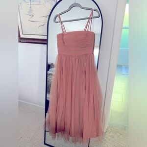 Zimmermann strapless tulle dress lipstick NWT